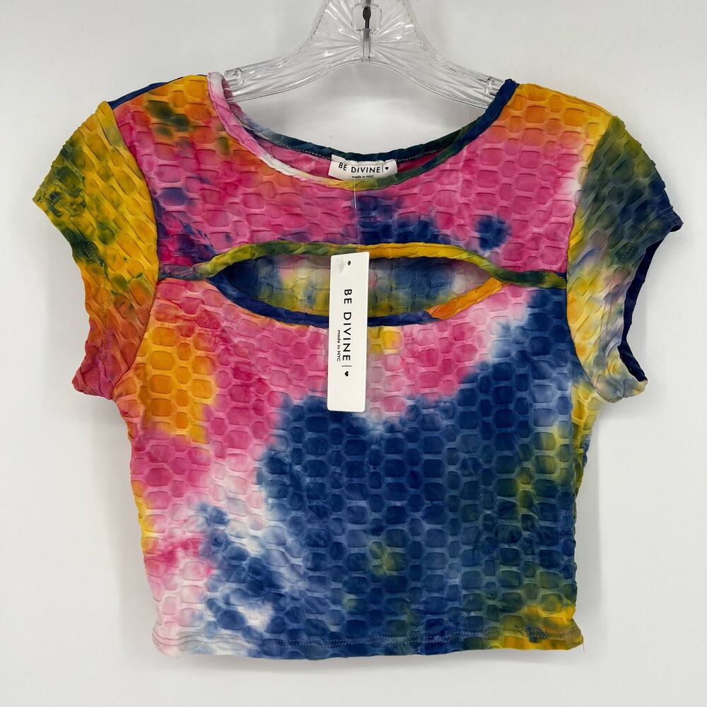 Be Divine Activewear Crop Top Multi-Color Women's Large NWT